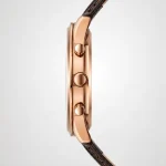 Alensso DQ7 A162 Men’s Quartz Watch  Light Blue Dial & Coffee Brown Leather Strap