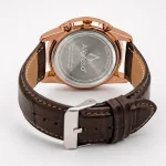 Alensso DQ7 A162 Men’s Quartz Watch  Light Blue Dial & Coffee Brown Leather Strap