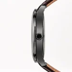 Alensso Sahib Series A157 Men’s Executive Watch Black Dial & Black Leather Strap