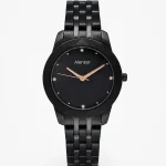 Alensso Signora A125 Women’s Premium Analog Watch Black Dial & Black Metal Chain Strap