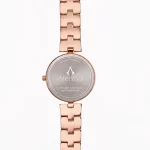 Alensso Signora A131 Women’s Fashion Watch – White Dial & Rose Gold-Tone Chain Strap