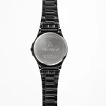 Alensso Signora A136 Women’s Premium Analog Watch White Dial & Black Metal Chain Strap