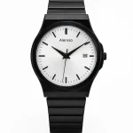 Alensso Signora A136 Women’s Premium Analog Watch White Dial & Black Metal Chain Strap