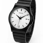 Alensso Signora A136 Women’s Premium Analog Watch White Dial & Black Metal Chain Strap