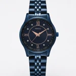 Alensso Signora A137 Women’s Elegant Watch Blue Dial & Blue Metal Bracelet