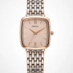 Alensso Signora A144 Women’s Fashion Watch Rose Gold Dial & Rose Gold-Silver Chain Strap