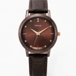 Alensso Signora A149 Women’s Elegant Watch  Coffee Dial & Coffee Leather Strap
