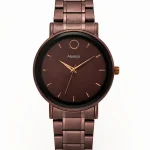 Alensso Sahib Series A143 Men’s Analog Watch – Coffee Brown Dial & Coffee Metal Chain Strap
