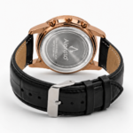 Alensso DQ7 A164 Green Dial Analog Watch for Men with Black Leather Strap