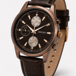 Alensso DQ7 A161 Men’s Analog Watch Coffee Dial & Coffee Leather Strap