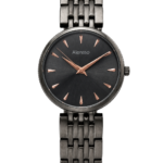 Alensso Signora A141 Black Dial Analog Watch for Women with Black Chain Strap