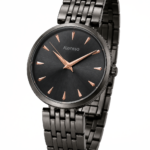 Alensso Signora A141 Black Dial Analog Watch for Women with Black Chain Strap
