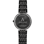 Alensso Signora A141 Black Dial Analog Watch for Women with Black Chain Strap