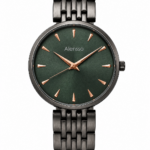 Alensso Signora A141 Green Dial Analog Watch for Women with Black Chain Strap