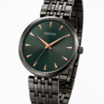 Alensso Signora A141 Green Dial Analog Watch for Women with Black Chain Strap