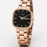 <span class="text-highlight">Alensso Signora A156</span> Women’s Analog Watch Black Dial & Rose Chain Strap